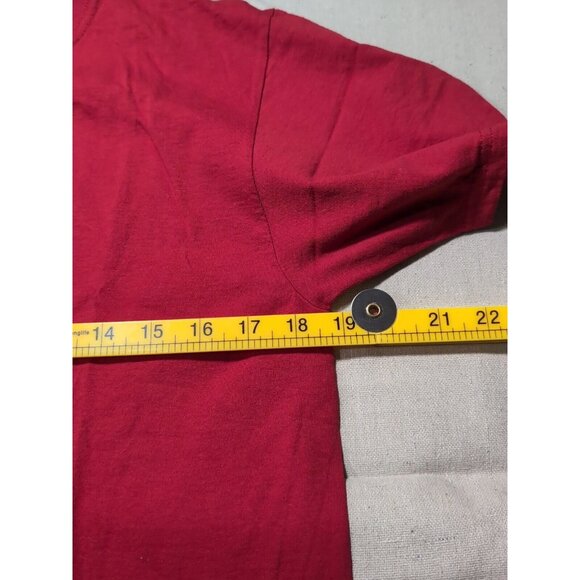 Fling Upside Down Heart Promo Mens Graphic Print Short Sleeve T-Shirt Red Medium - Picture 5 of 9